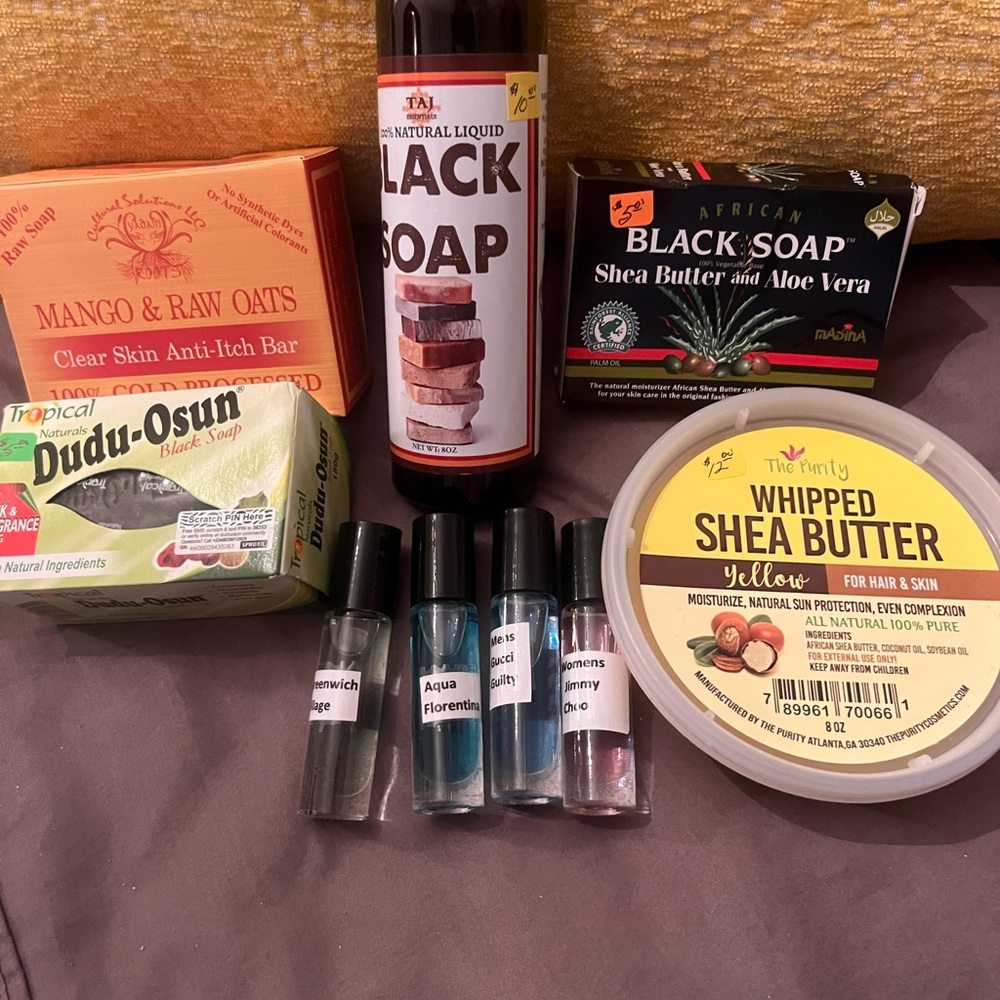 🆕 9pc natural body set with Dudu- Osun and black soap, shea butter and oils - Picture 2 of 2